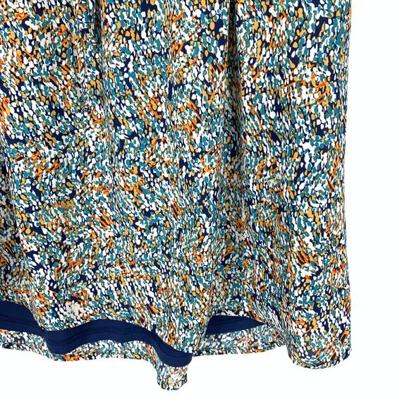 SOLD DR2 Daniel Rainn Dress Women's Size L Split Neck Tie Waist Casual Multi - Picture 5 of 7